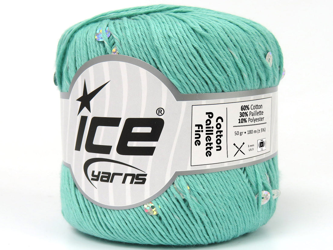 Cotton Paillette Fine - Premium Sequined Cotton Yarn for Elegant Projects
