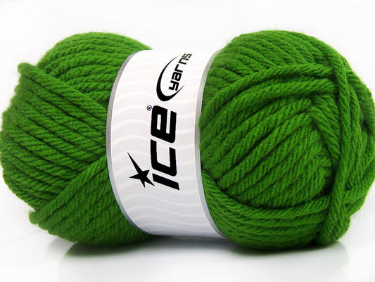 Lot of 4 x 100gr Skeins Ice Yarns ATLAS SUPERBULKY Hand Knitting Yarn Green
