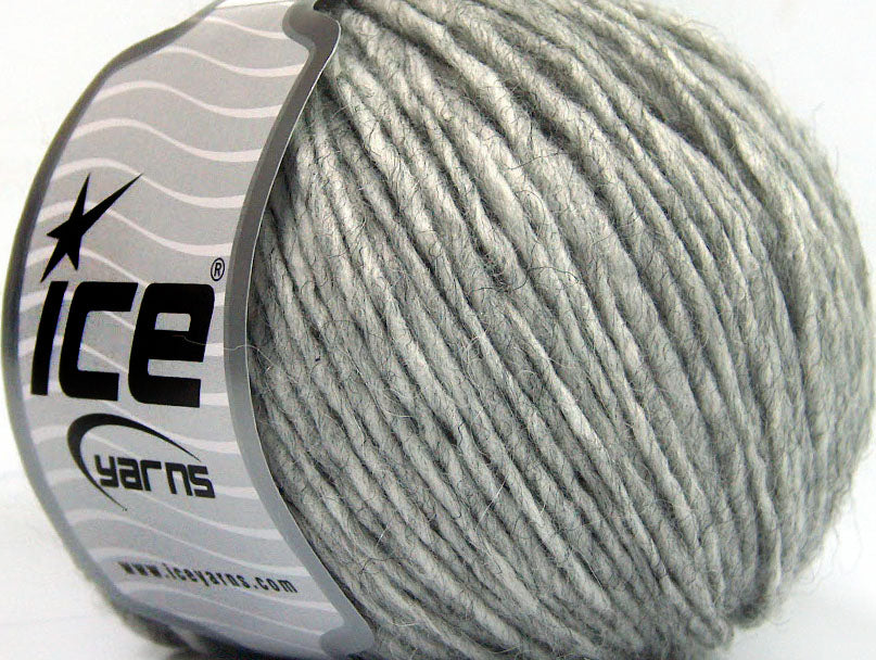 Lot of 8 Skeins ICE PERU ALPACA WORSTED (25% Alpaca 50% Merino Wool) Yarn Grey Melange