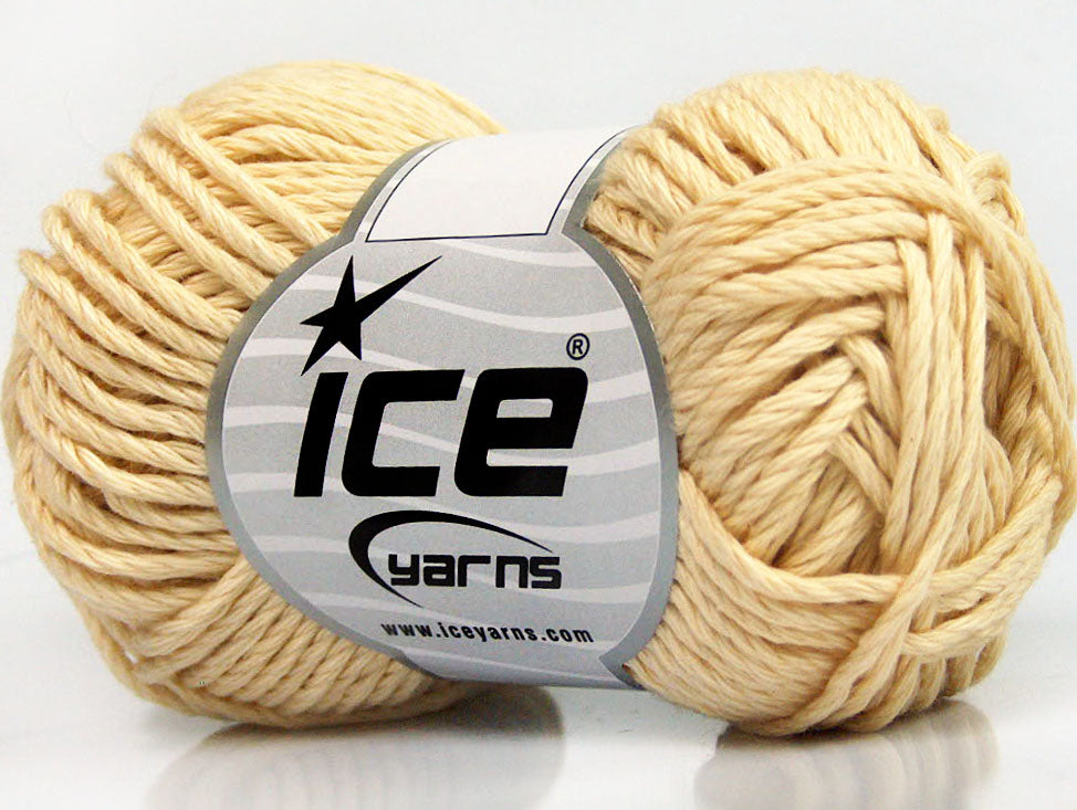 Lot of 8 Skeins Ice Yarns SALE SUMMER (100% Cotton) Yarn Dark Cream