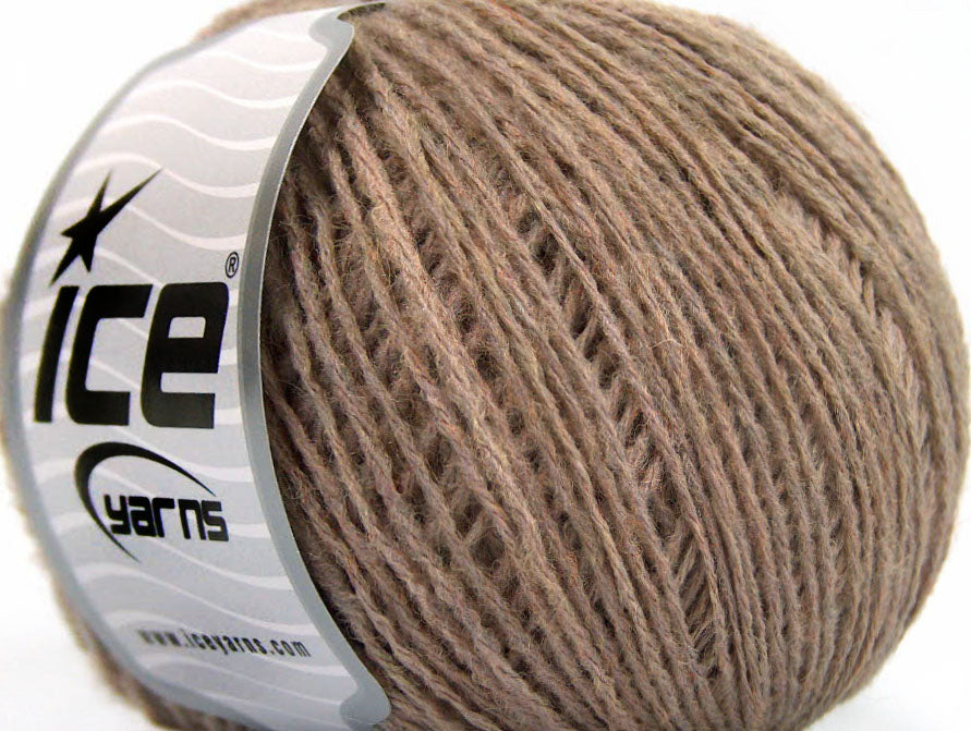 Lot of 8 Skeins Ice Yarns RONDO WOOL (40% Wool) Yarn Camel Melange