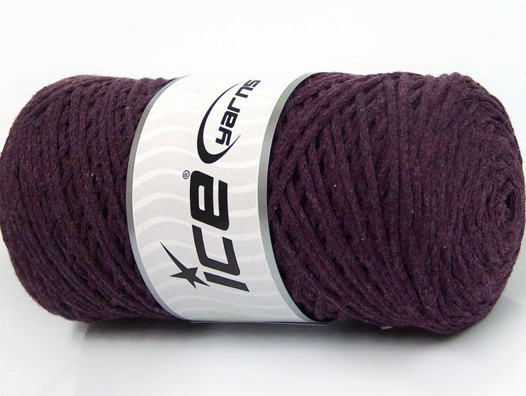 250 gr ICE YARNS MACRAME COTTON (100% Cotton) Hand Knitting Yarn Purple