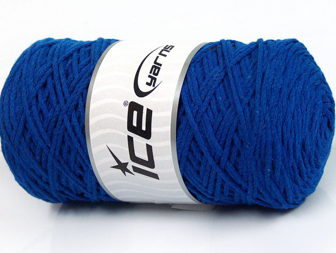 250 gr ICE YARNS MACRAME COTTON (100% Cotton) Hand Knitting Yarn Blue