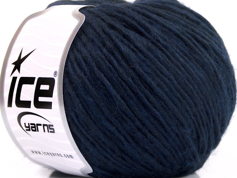Lot of 8 Skeins ICE ACRYL CORD WORSTED Hand Knitting Yarn Navy