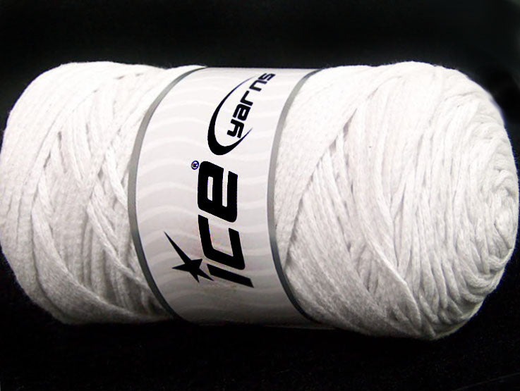 250 gr ICE YARNS MACRAME COTTON BULKY (100% Cotton) Hand Knitting Yarn White
