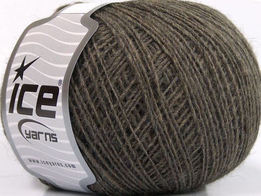 Lot of 8 Skeins Ice Yarns WOOL CORD SPORT (50% Wool) Yarn Dark Camel