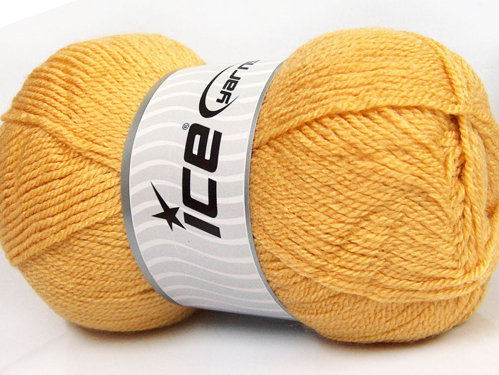 Lot of 4 x 100gr Skeins Ice Yarns GONCA Hand Knitting Yarn Light Gold
