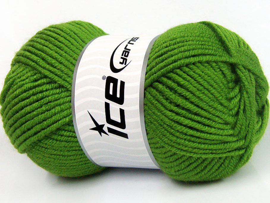 Lot of 4 x 100gr Skeins Ice Yarns LACQUER Hand Knitting Yarn Green