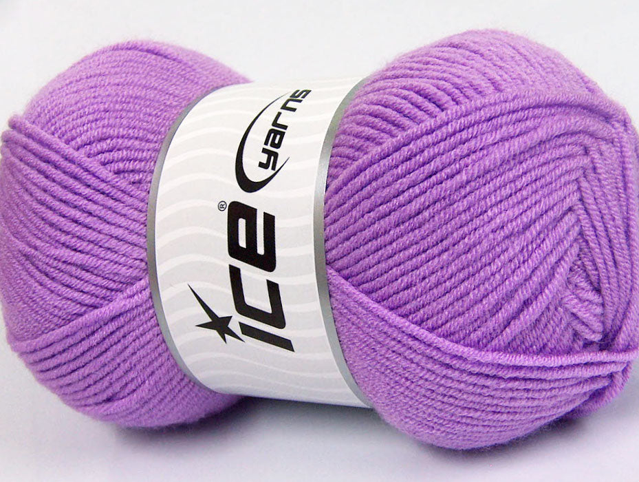 Lot of 4 x 100gr Skeins Ice Yarns CLASSIC ARAN Hand Knitting Yarn Lilac