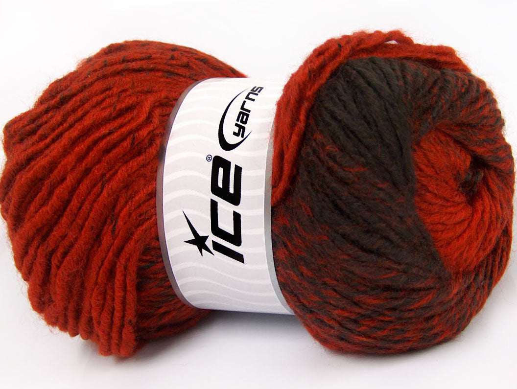 Lot of 4 x 100gr Skeins Ice Yarns FANTASIA (25% Wool) Yarn Black Copper