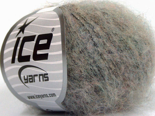 Lot of 10 Skeins ICE KID MOHAIR FINE (30% Kid Mohair) Yarn Black Grey Beige Melange