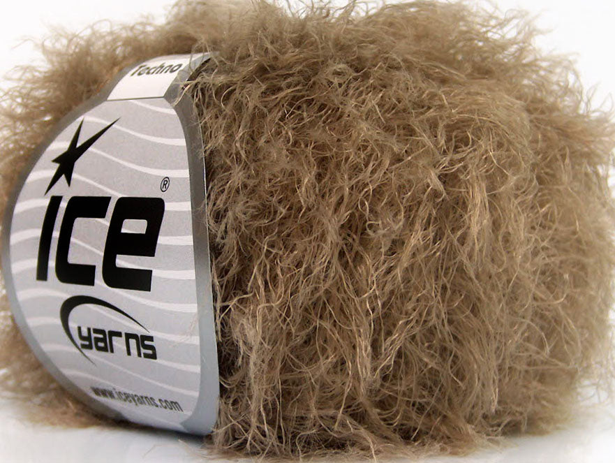 Lot of 8 Skeins ICE TECHNO Hand Knitting Yarn Camel