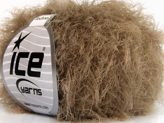 Lot of 8 Skeins ICE TECHNO Hand Knitting Yarn Camel