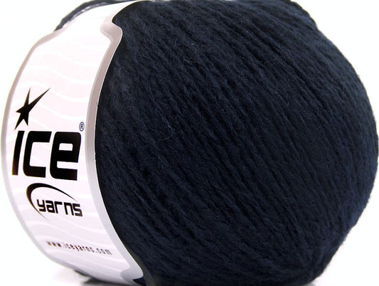 Lot of 8 Skeins Ice Yarns RONDO WOOL (40% Wool) Hand Knitting Yarn Navy