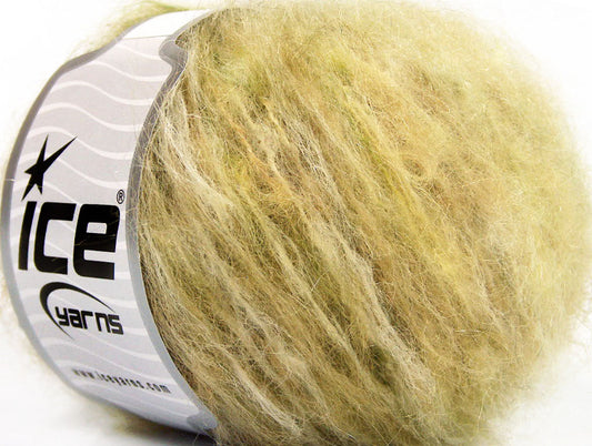 Lot of 8 Skeins ICE SALE LUXURY-PREMIUM (20% Alpaca 20% Wool) Yarn Green Shades Cream