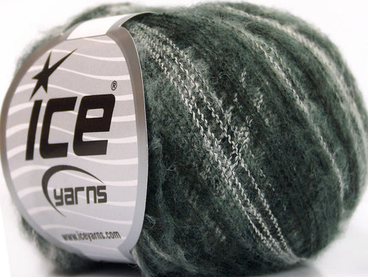 Lot of 10 Skeins Ice Yarns KID MOHAIR FLAMME (37% Kid Mohair) Yarn Black Grey Shades