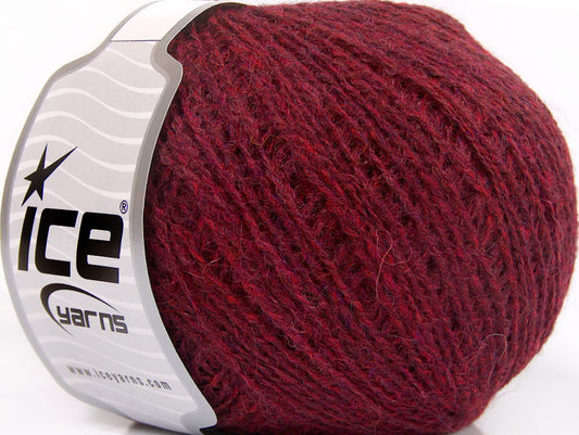 Lot of 8 Skeins ICE MASTER ALPACA FINE (25% Alpaca 25% Merino Wool) Yarn Burgundy