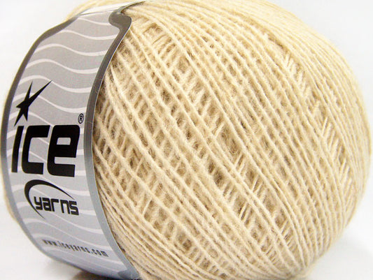 Lot of 8 Skeins ICE ROSE ALPACA (25% Alpaca 20% Wool) Hand Knitting Yarn Cream