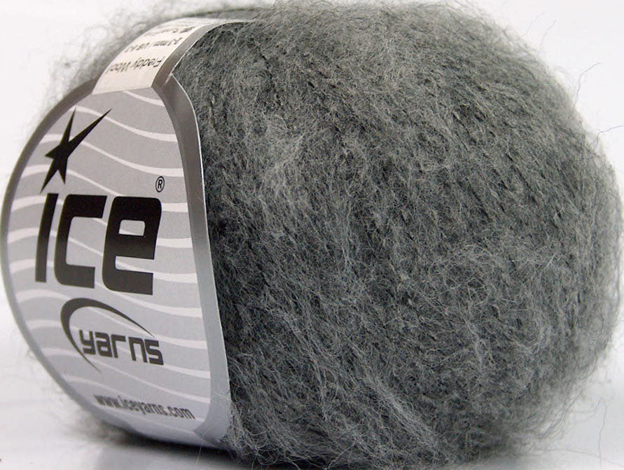 Lot of 10 Skeins Ice Yarns FREDDY WOOL (26% Wool 16% Viscose) Yarn Grey