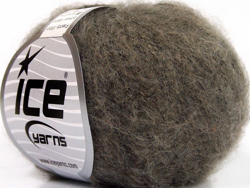 Lot of 10 Skeins ICE FREDDY WOOL (26% Wool 16% Viscose) Yarn Brown