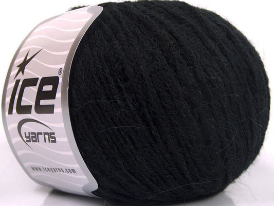 Lot of 8 Skeins ICE MASTER ALPACA (25% Alpaca 25% Merino Wool) Yarn Black