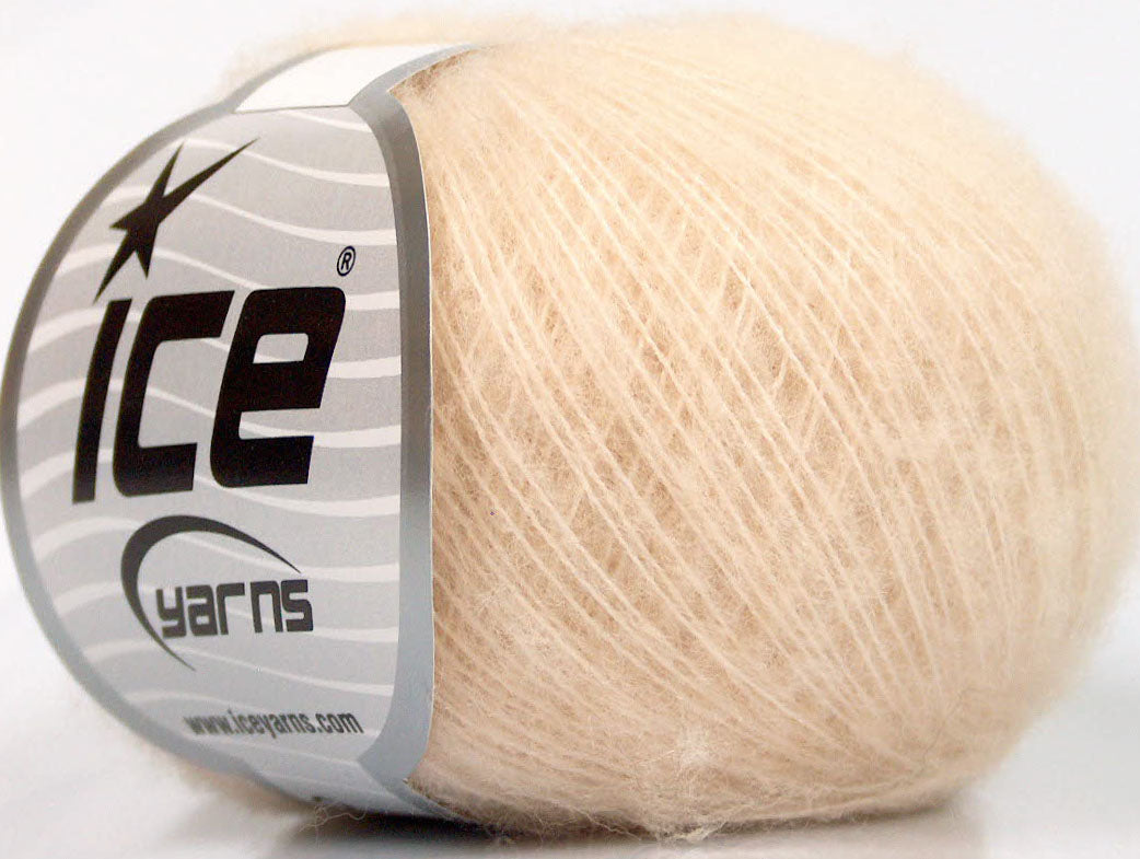 Lot of 10 Skeins ICE WOOL COMFORT SUPERFINE (34% Wool) Hand Knitting Yarn Beige