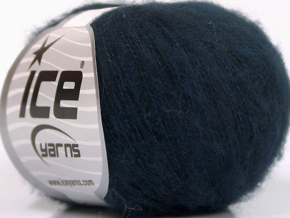 Lot of 10 Skeins ICE WOOL COMFORT SUPERFINE (34% Wool) Hand Knitting Yarn Navy