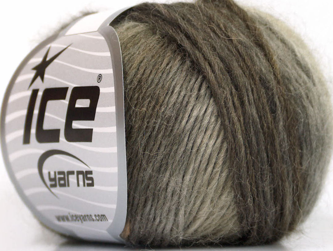 Lot of 8 Skeins ICE WOOL CORD LIGHT (50% Wool) Hand Knitting Yarn Camel Beige