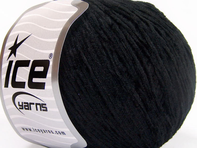 Lot of 6 Skeins ICE AMIGURUMI CHENILLE Hand Knitting Yarn Black