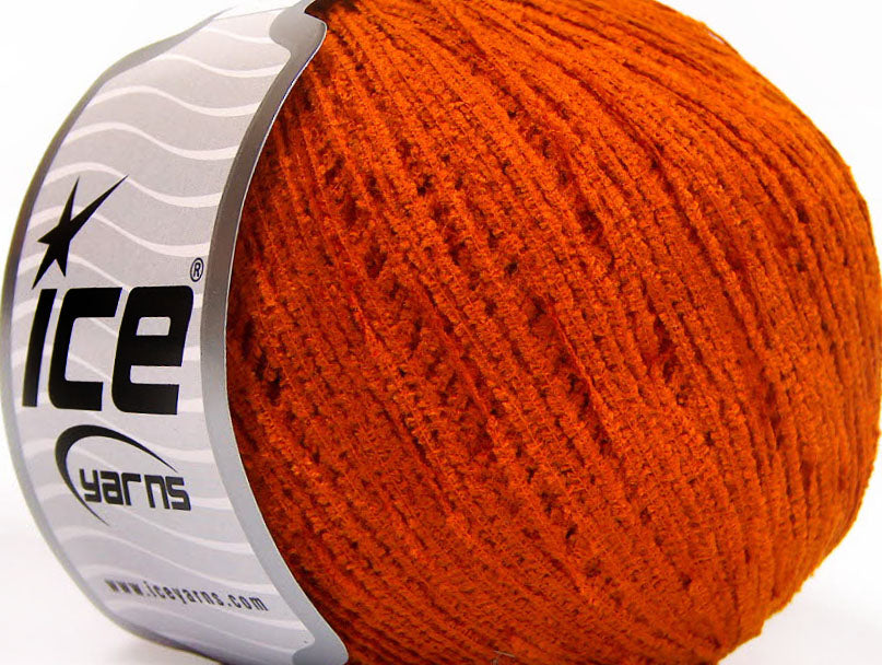 Lot of 6 Skeins Ice Yarns AMIGURUMI CHENILLE Hand Knitting Yarn Dark Orange