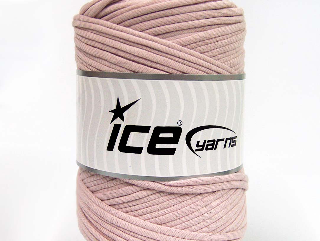 250 gr ICE YARNS UPCYCLED FABRIC 250 (95% Cotton 5% Elastan) Yarn Powder Pink