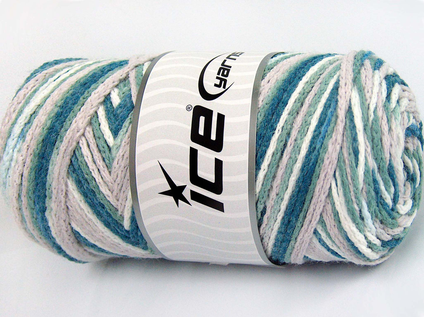 Lot of 2 x 200gr Skeins Ice Yarns SAVER CHAIN COLOR Yarn Teal Khaki Beige White