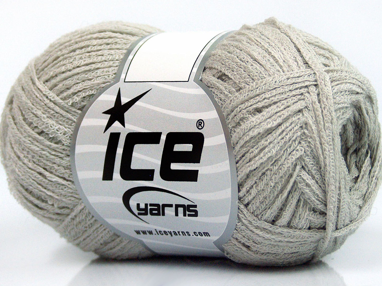 Lot of 8 Skeins Ice Yarns MUSTANG COTTON (74% Cotton) Yarn Light Grey