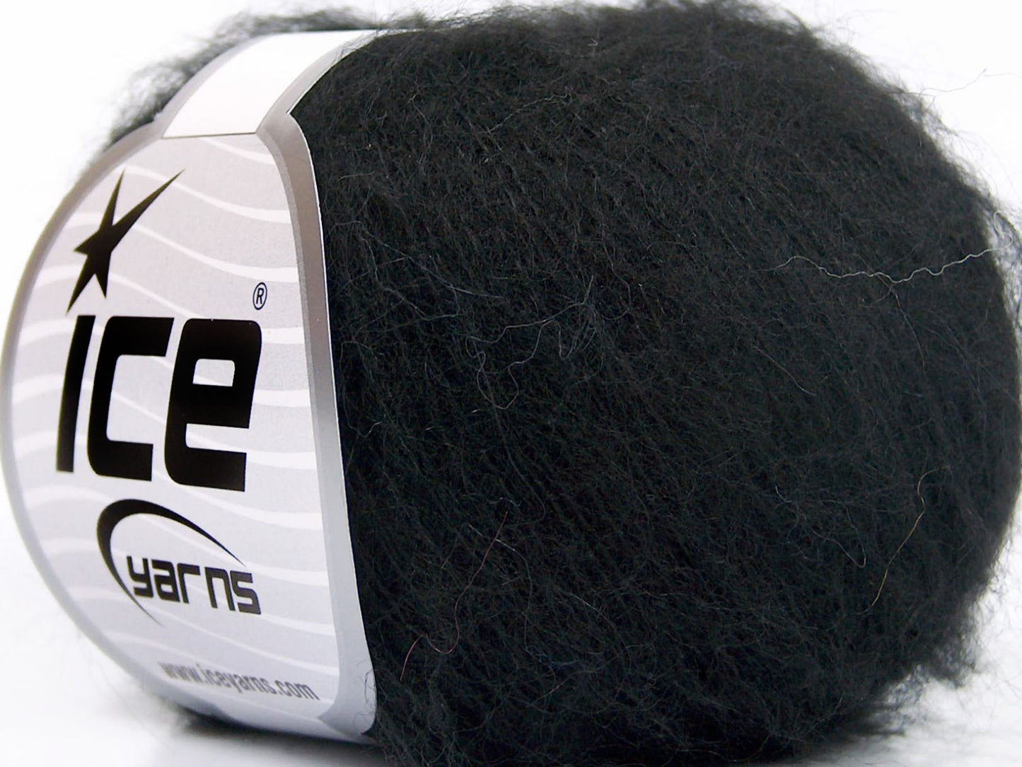 Lot of 10 Skeins Ice Yarns KID MOHAIR FINE (30% Kid Mohair) Yarn Black