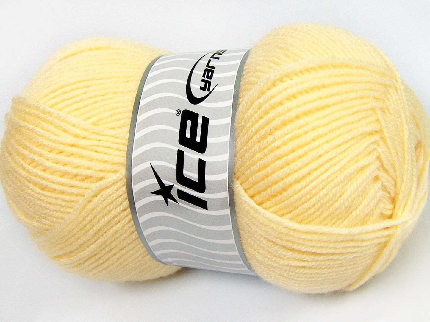 Lot of 4 x 100gr Skeins Ice Yarns FAVOURITE WOOL (50% Wool) Yarn Light Yellow