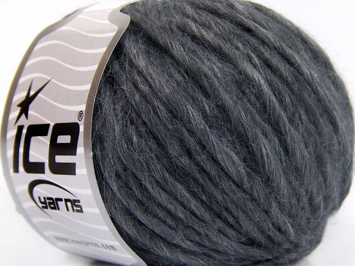 Lot of 8 Skeins Ice Yarns PERU ALPACA BULKY (25% Alpaca 50% Merino Wool) Yarn Grey Melange