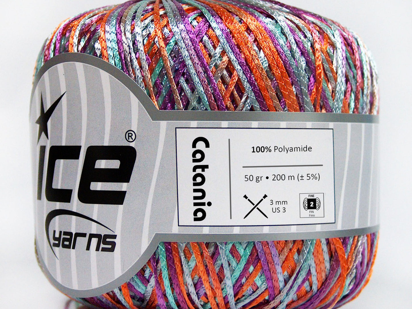 Lot of 6 Skeins Ice Yarns CATANIA Yarn Purple Copper Light Turquoise