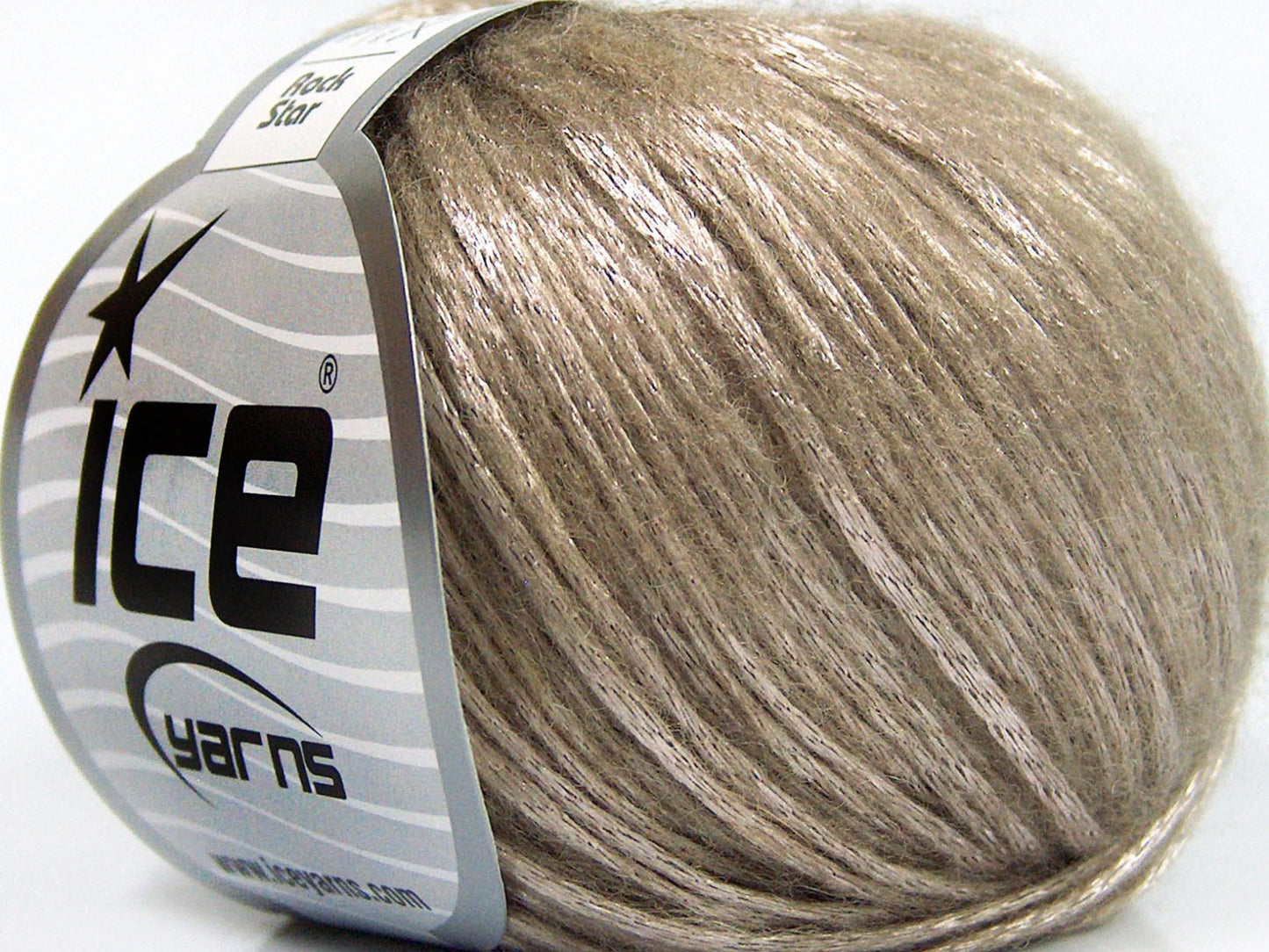 Lot of 8 Skeins Ice Yarns ROCK STAR (19% Merino Wool) Yarn Light Camel