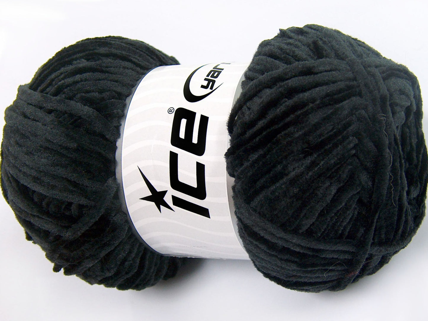 Lot of 4 x 100gr Skeins Ice Yarns CHENILLE LIGHT 100 (100% MicroFiber) Yarn Black