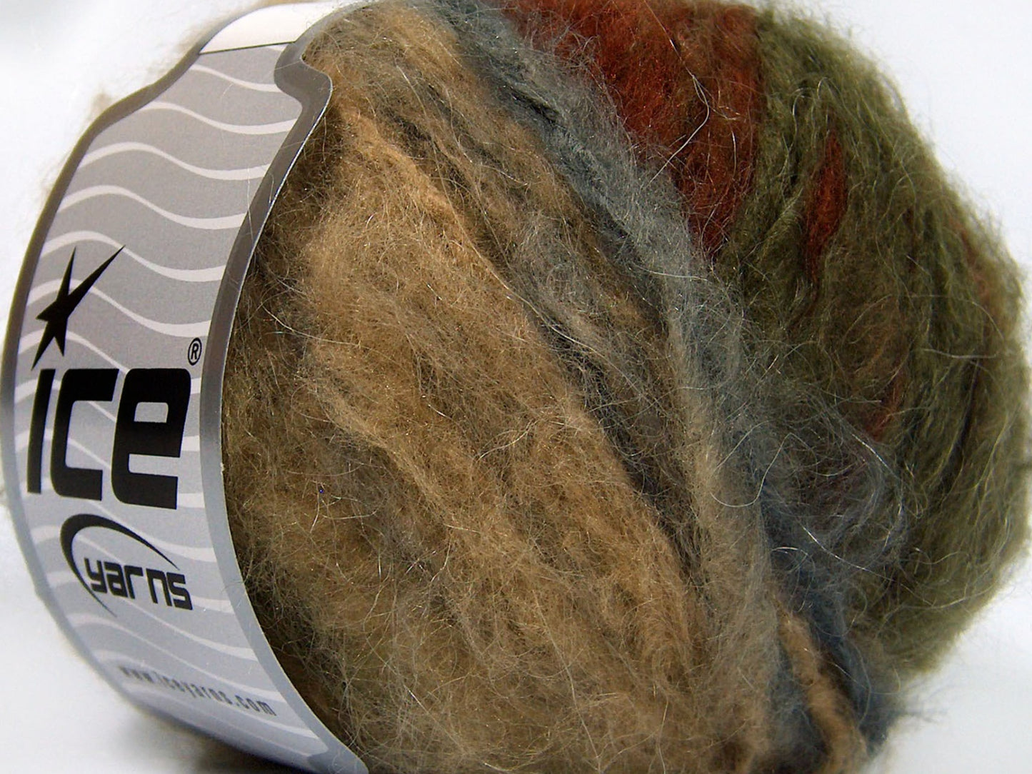 Lot of 8 Skeins Ice Yarns PIUMOTTO MOHAIR (20% Mohair 10% Wool) Yarn Camel Beige Cream Brown Khaki Copper