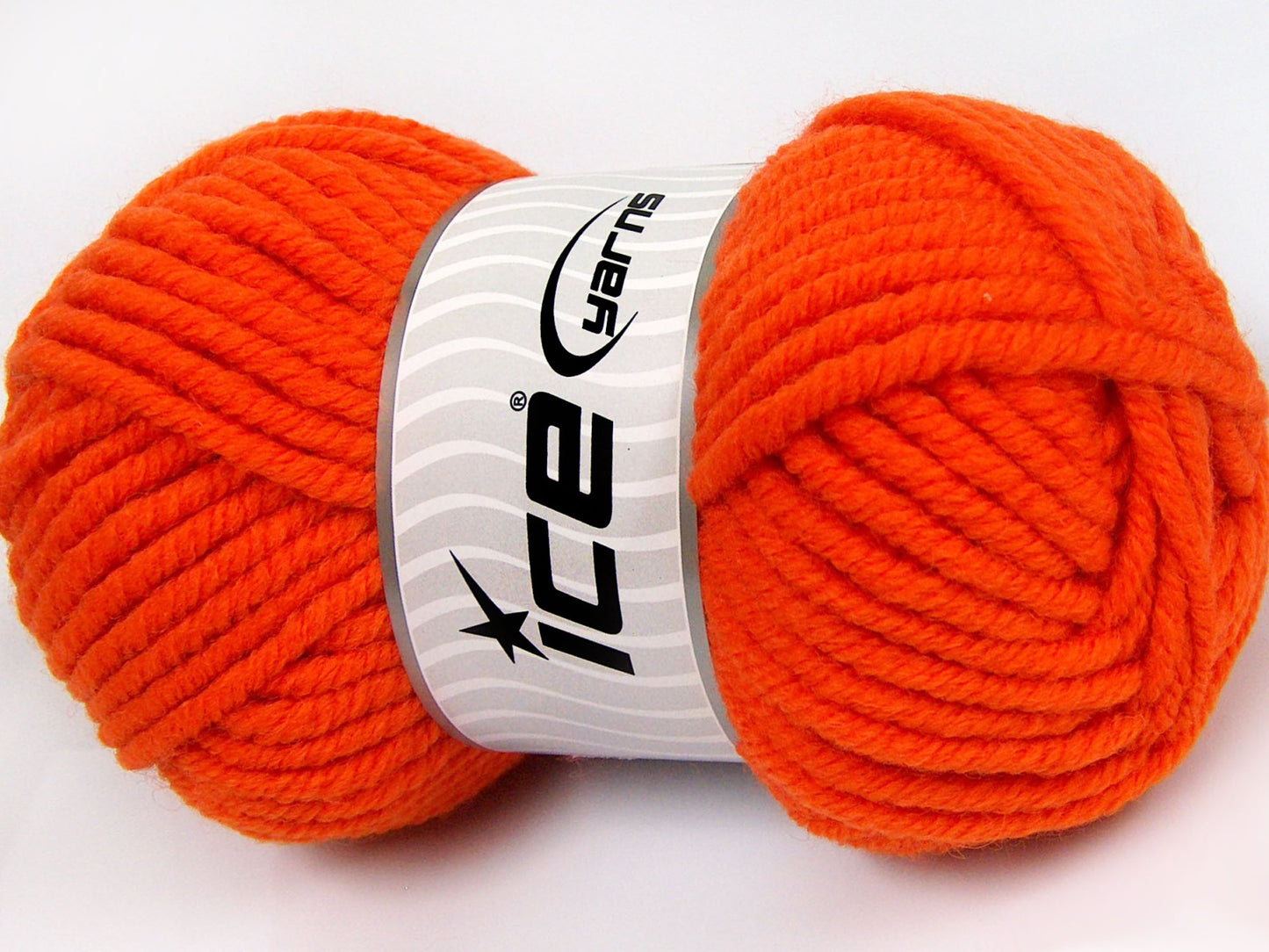 Lot of 4 x 100gr Skeins Ice Yarns ELITE WOOL SUPERBULKY (50% Wool) Yarn Orange