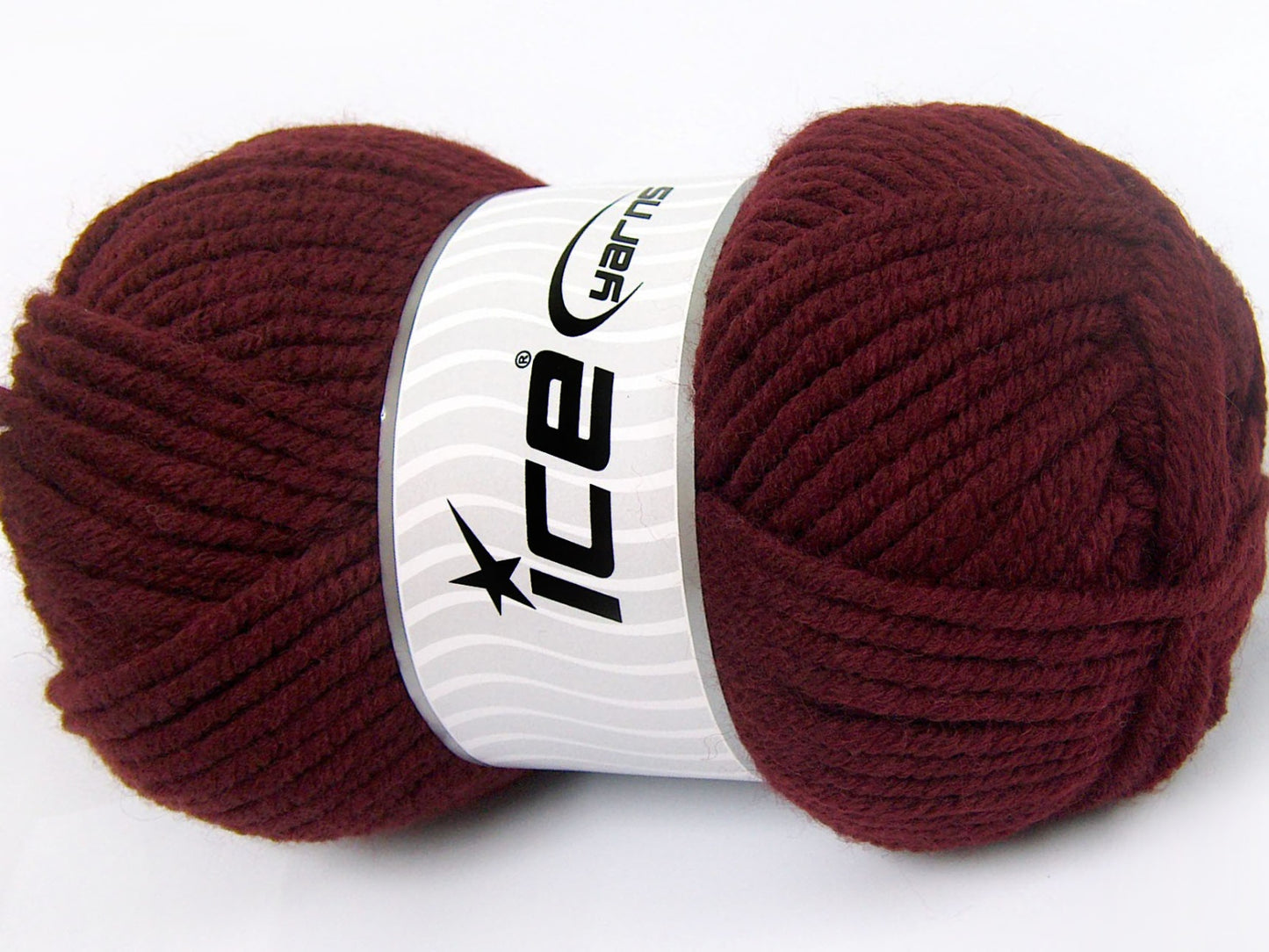 Lot of 4 x 100gr Skeins Ice Yarns WOOL CHUNKY (30% Wool) Yarn Burgundy