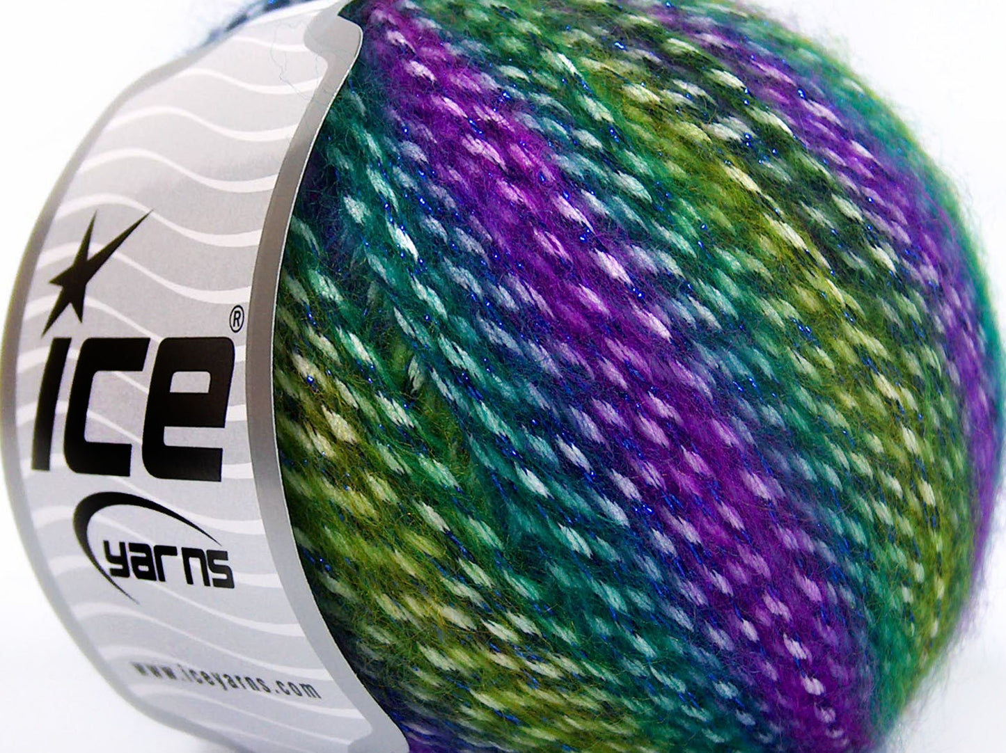 Lot of 8 Skeins Ice Yarns MIRELLA (15% Mohair) Yarn Green Shades Lilac