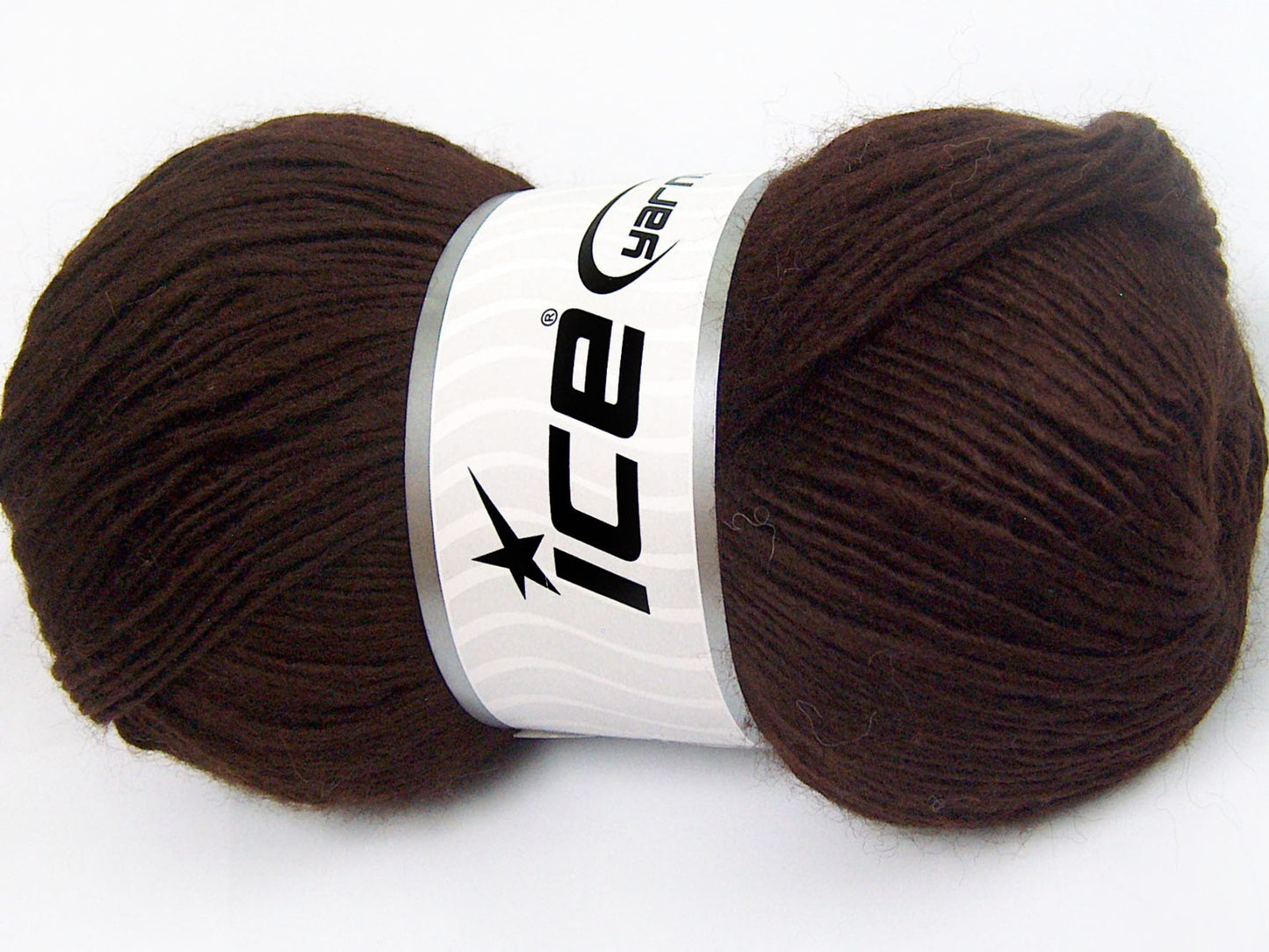 Lot of 4 x 100gr Skeins Ice Yarns RAINBOW SOLID Hand Knitting Yarn Dark Brown