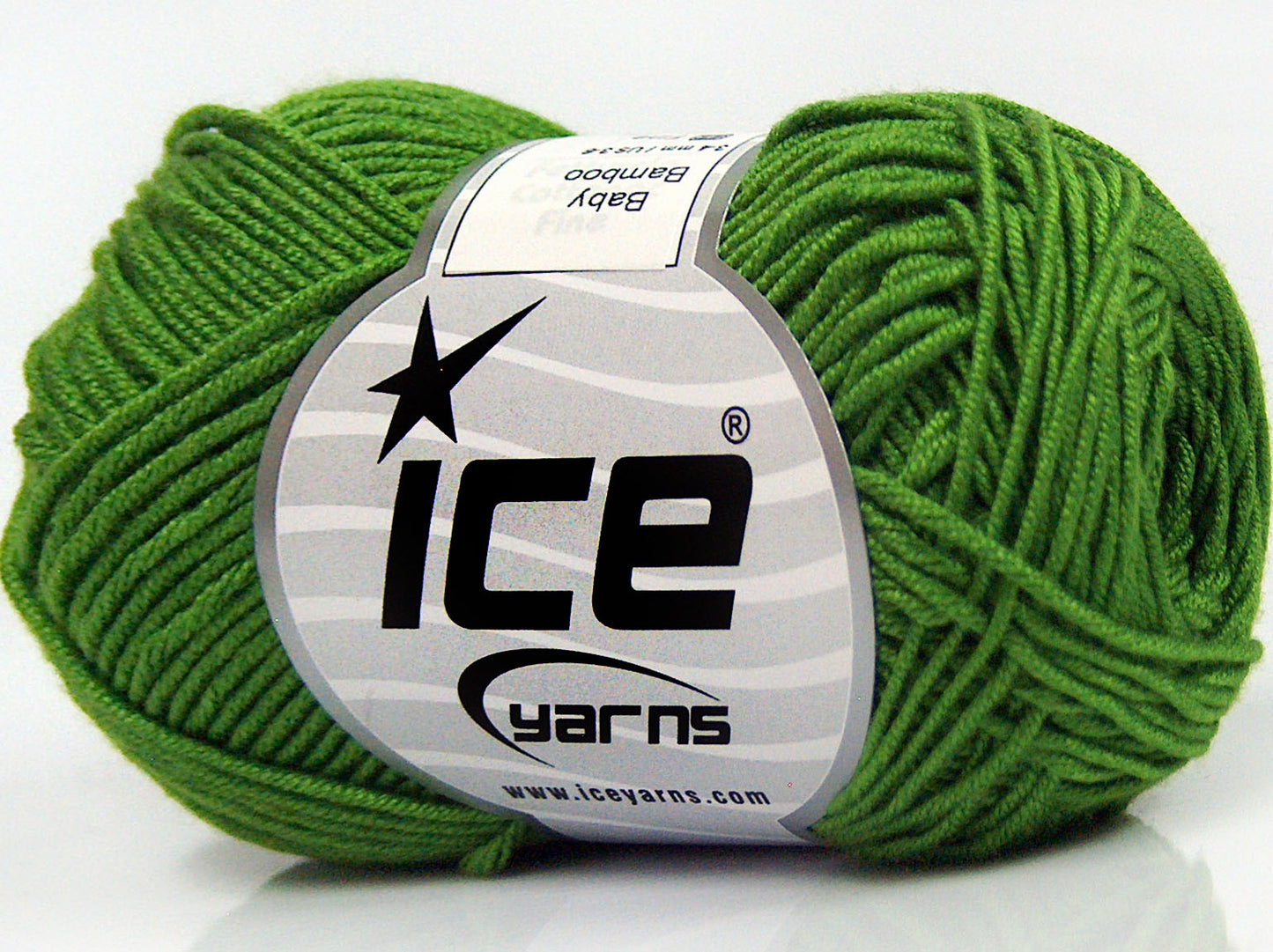Lot of 8 Skeins Ice Yarns BABY BAMBOO (50% Bamboo) Hand Knitting Yarn Green