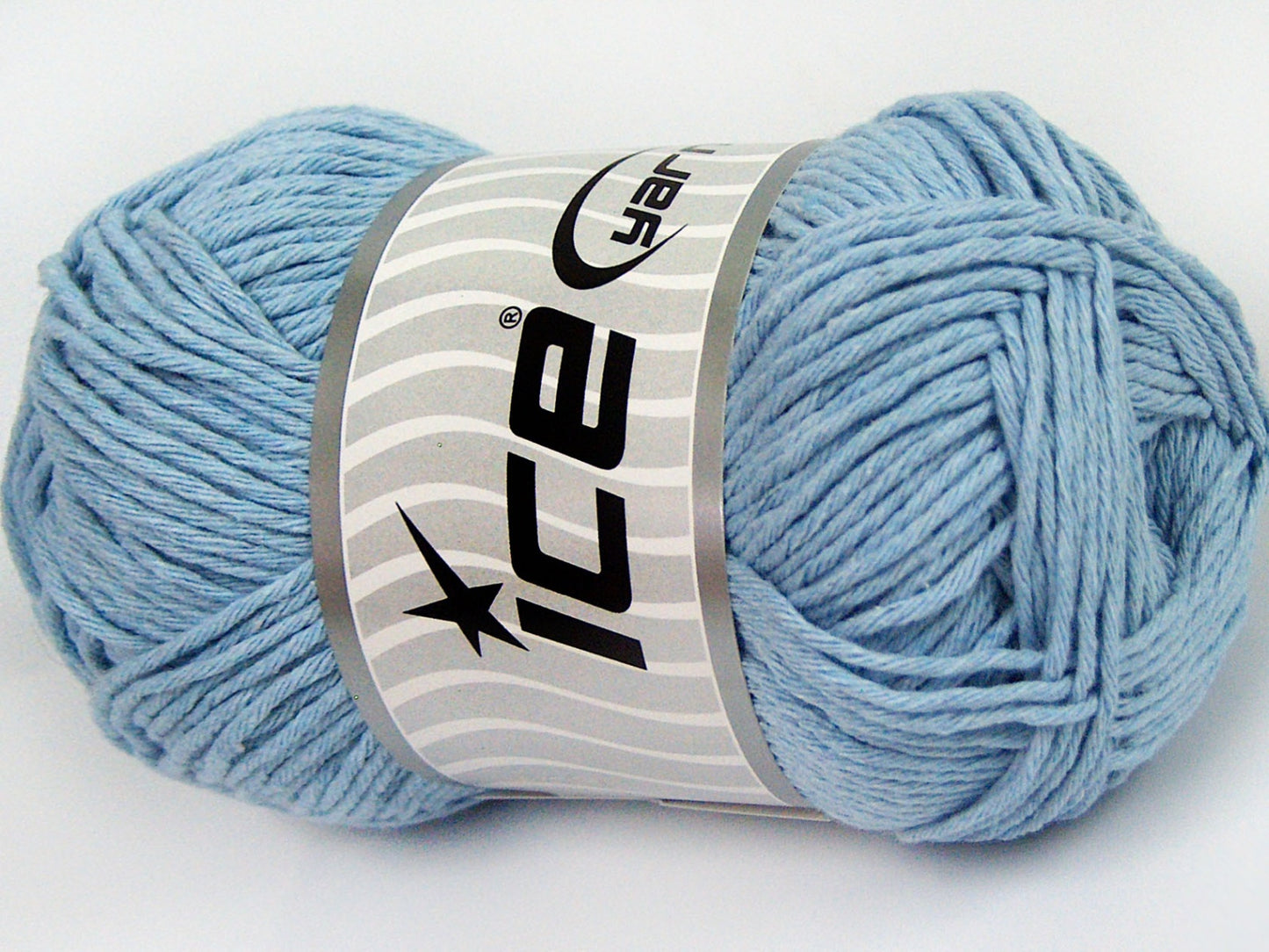 Lot of 4 x 100gr Skeins Ice Yarns NATURAL COTTON WORSTED (100% Cotton) Yarn Baby Blue