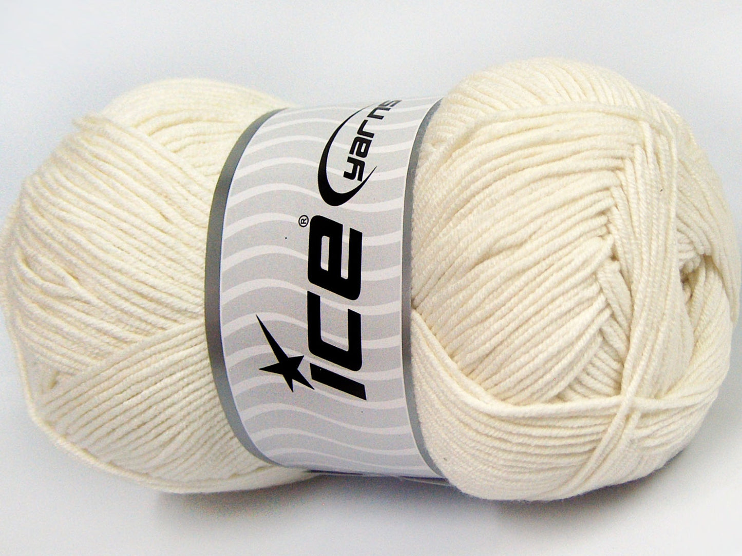 Lot of 4 x 100gr Skeins Ice Yarns LORENA (50% Cotton) Hand Knitting Yarn Ecru