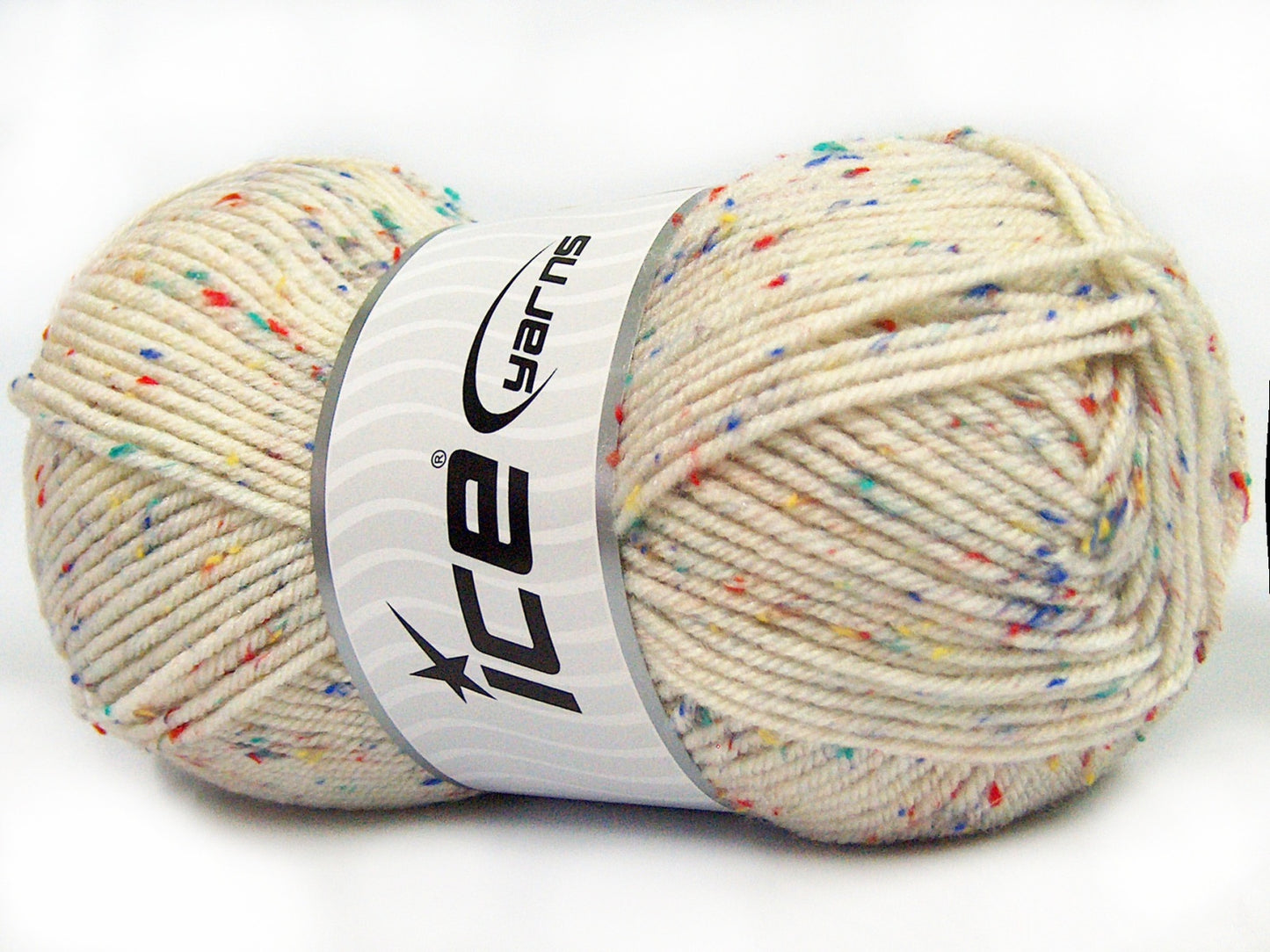 Lot of 4 x 100gr Skeins Ice Yarns SUPER TWEED (20% Wool 5% Viscose) Yarn Cream