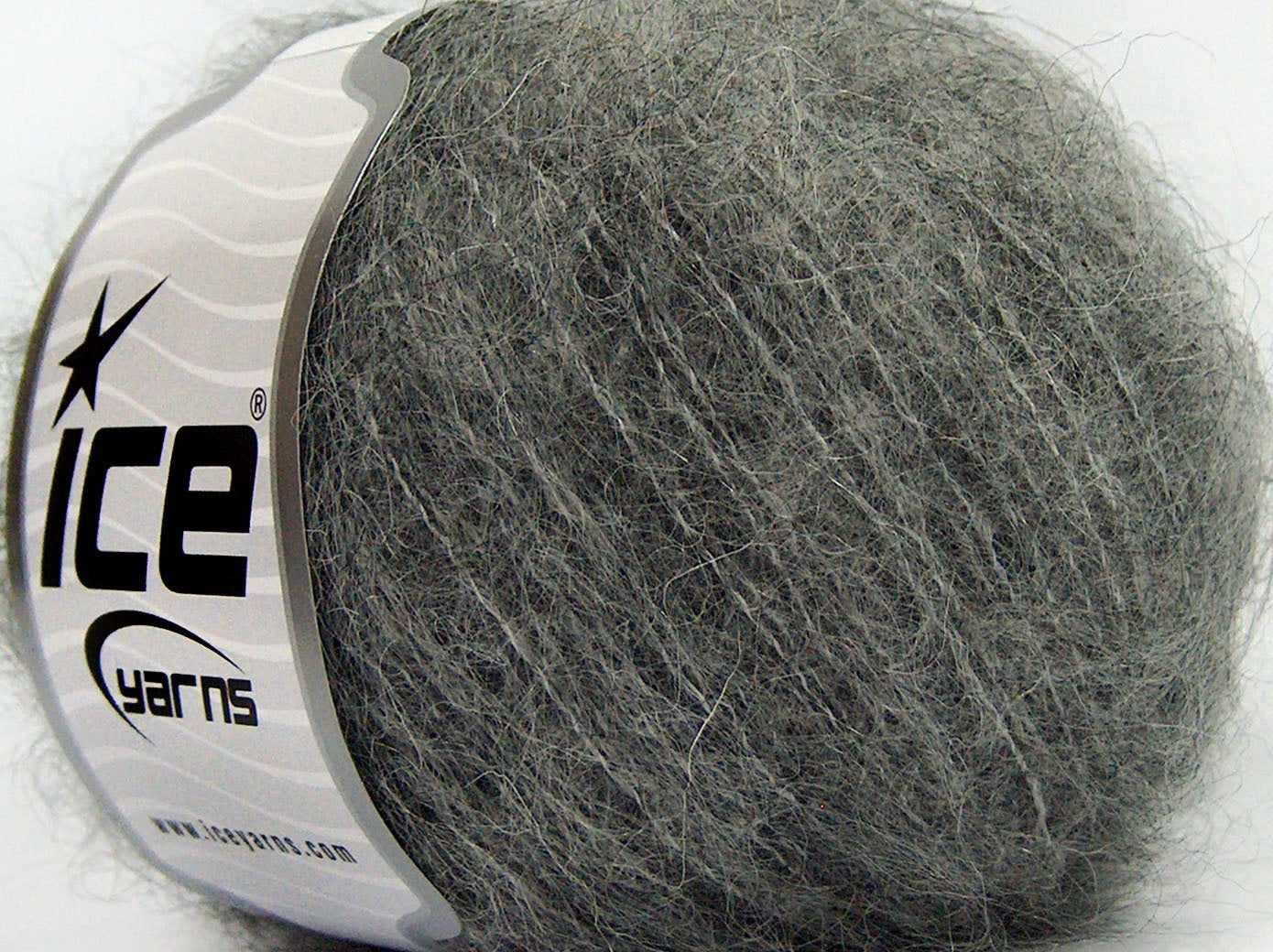 Lot of 8 Skeins Ice Yarns KID MOHAIR ALPACA LIGHT (41% Alpaca Superfine 41% Kid Mohair) Yarn Grey