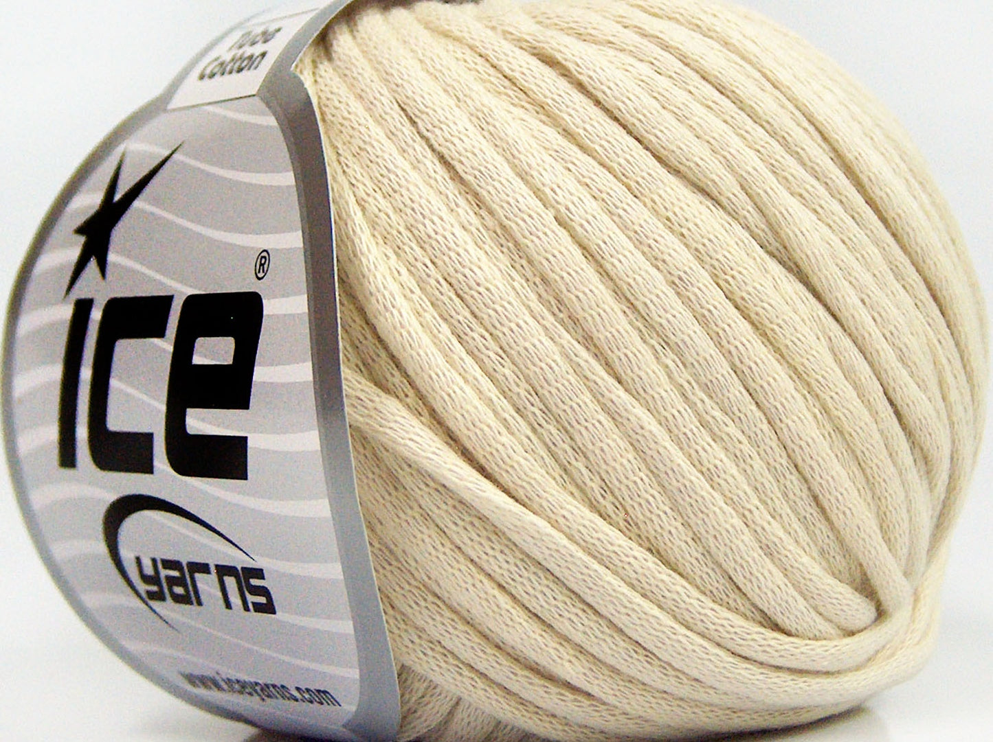 Lot of 8 Skeins Ice Yarns TUBE COTTON (70% Cotton) Yarn Dark Cream